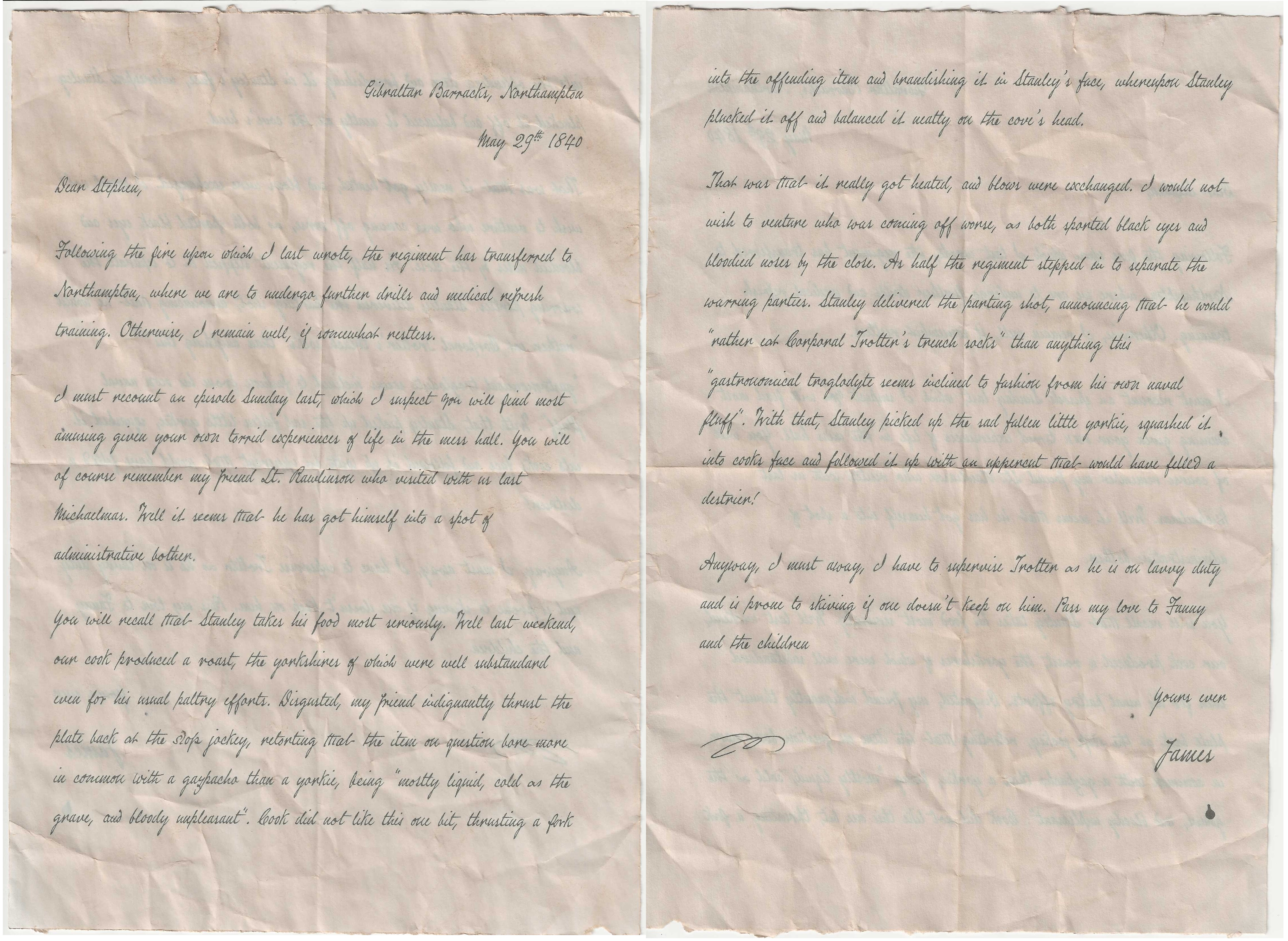 Windham letter, 1840